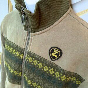 Sixty Brand Men's Zip Jacket Olive Green